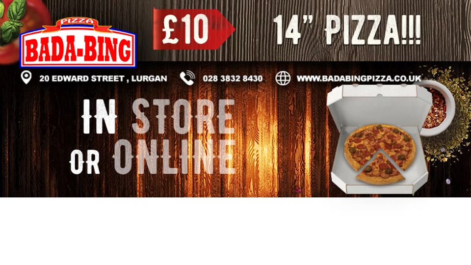 lurgan 14 inch pizza deal video